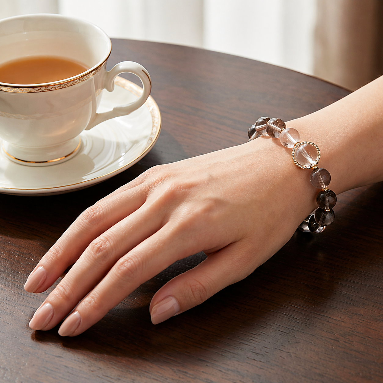Refined Smoky Quartz Bracelet