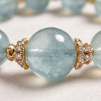 Serene Aquamarine-Hued Crystal Bracelet