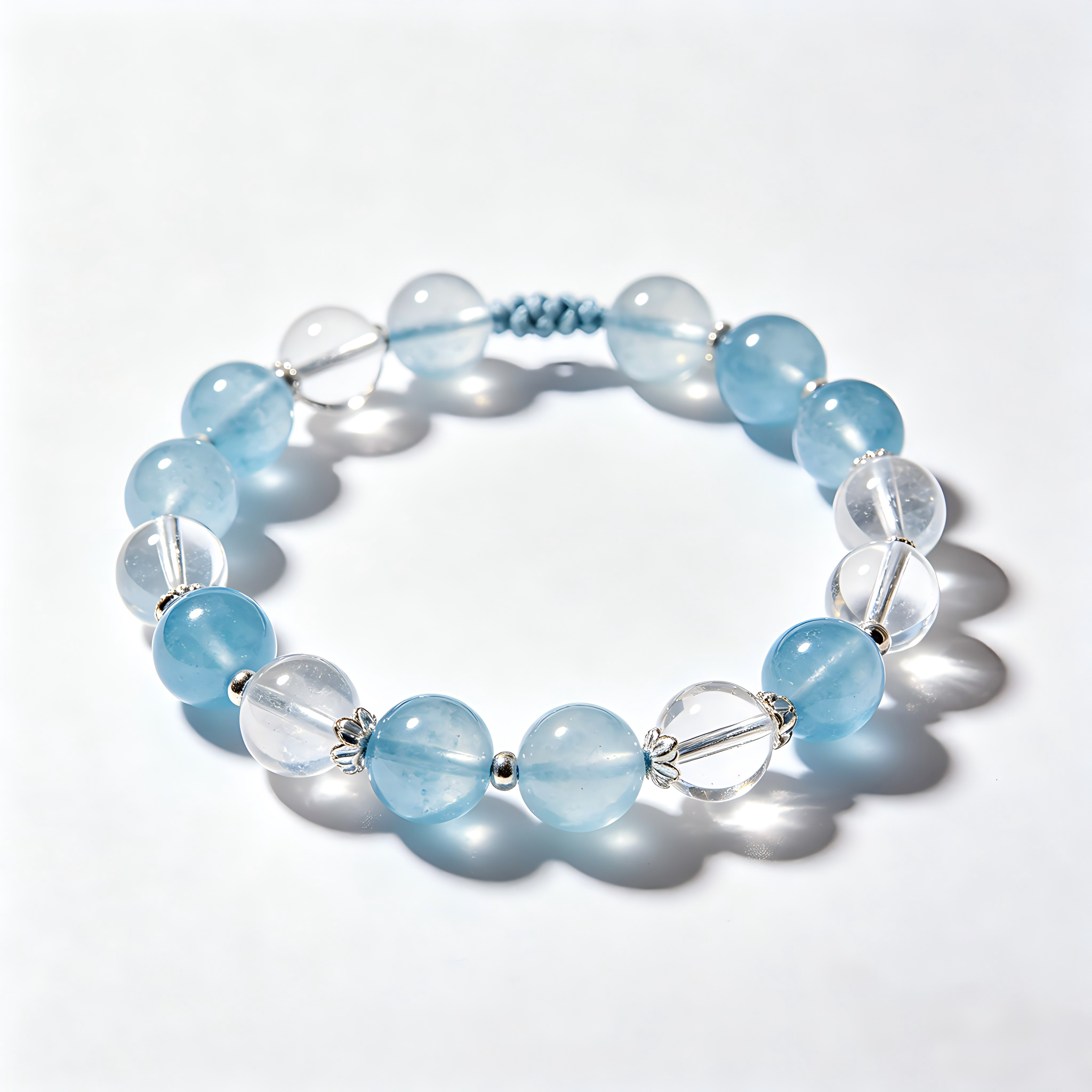 Serene Sea Sky Alternating Crystal Bracelet