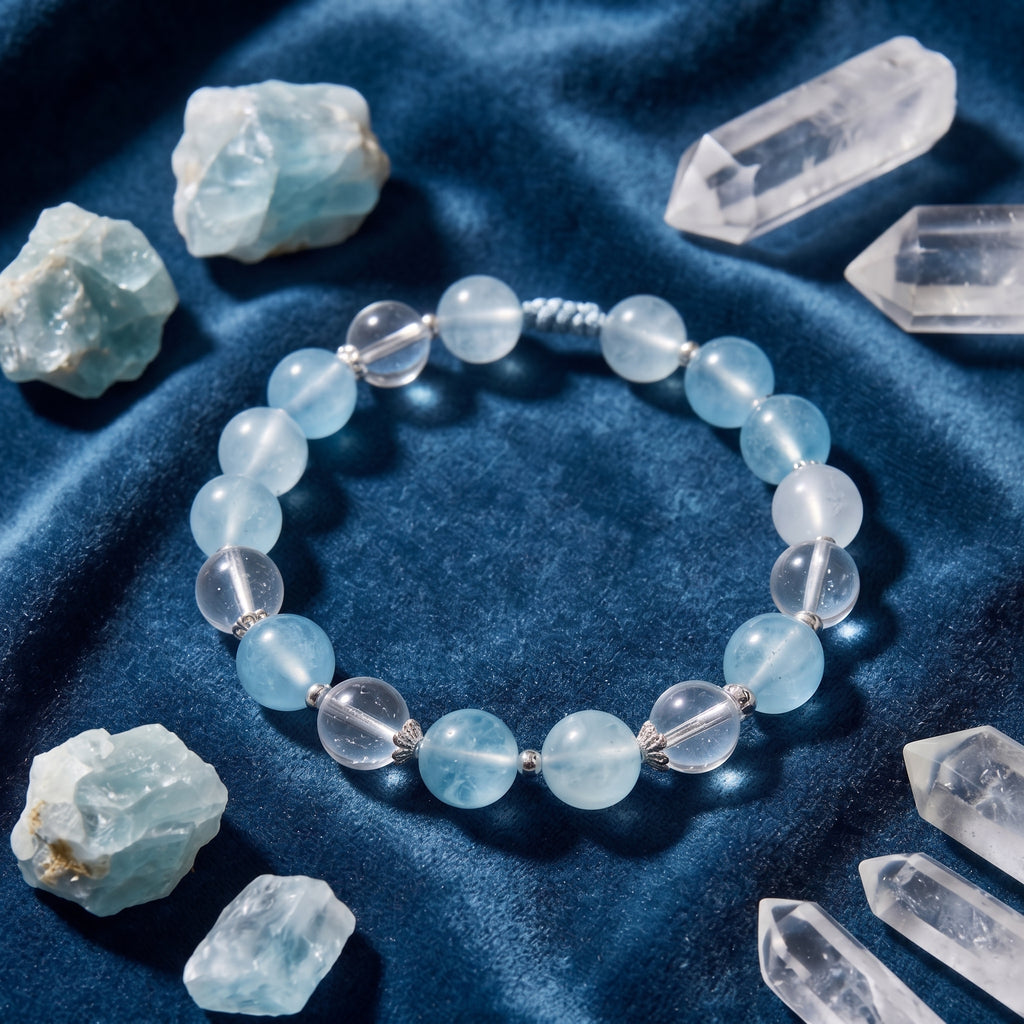 Serene Sea Sky Alternating Crystal Bracelet