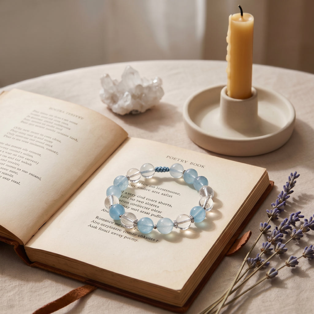 Serene Sea Sky Alternating Crystal Bracelet