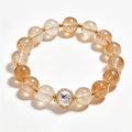 Amber & Golden Rutilated Quartz Jewel Bracelet