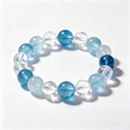 Deep Sea Blend Apatite & Aquamarine Faceted Crystal Stretch Bracelet