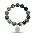 Enlightened Harmony Deep Green Moss Agate Bracelet