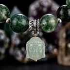 Enlightened Harmony Deep Green Moss Agate Bracelet
