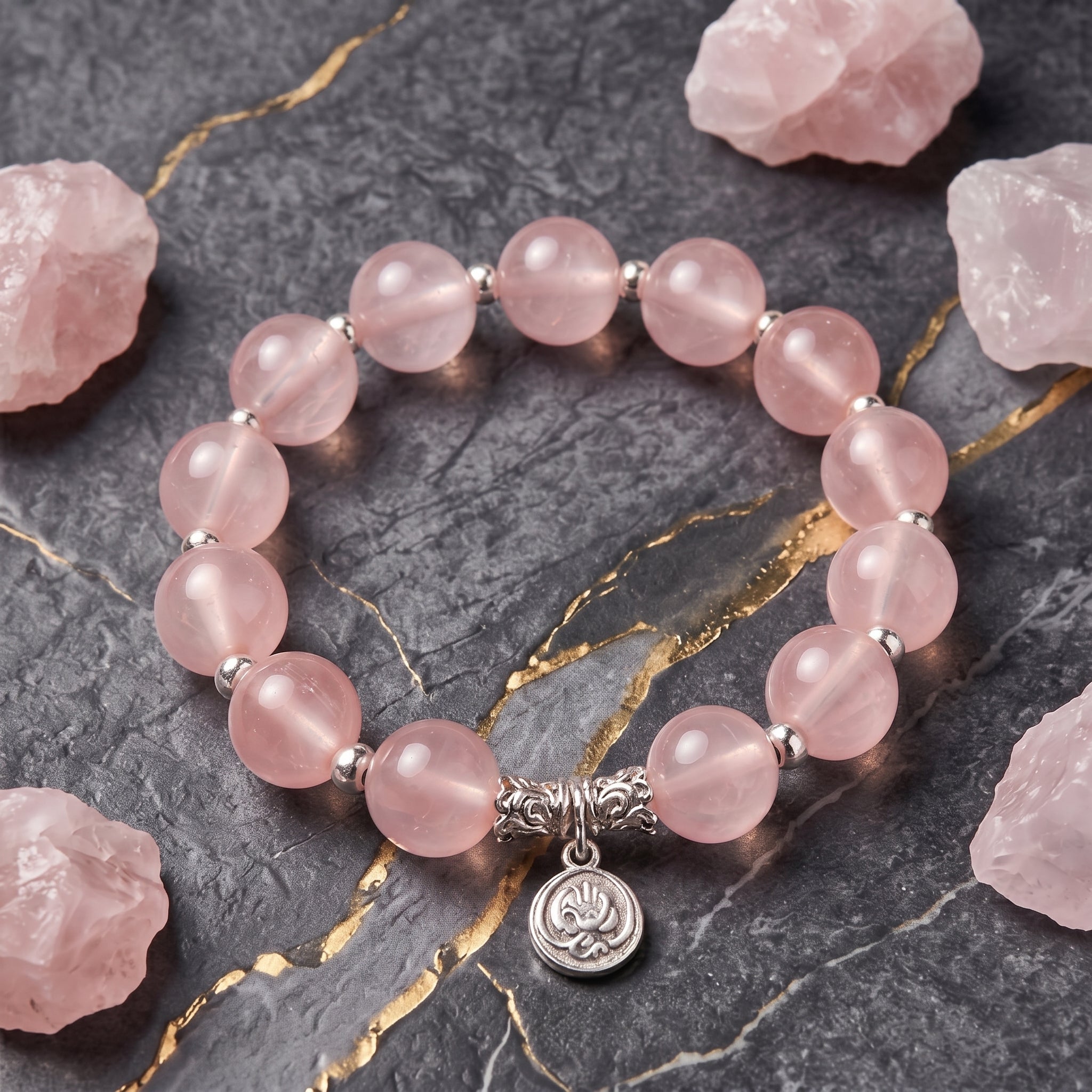 Gentle Heart Rose Quartz Bracelet