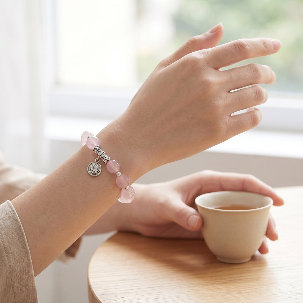 Gentle Heart Rose Quartz Bracelet