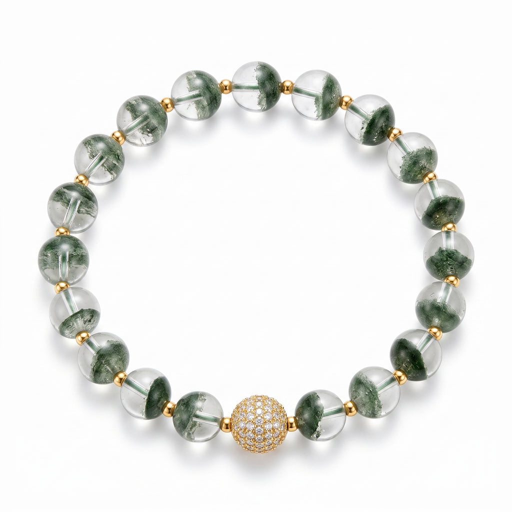 Captivating Green Phantom Quartz Wealth Bracelet
