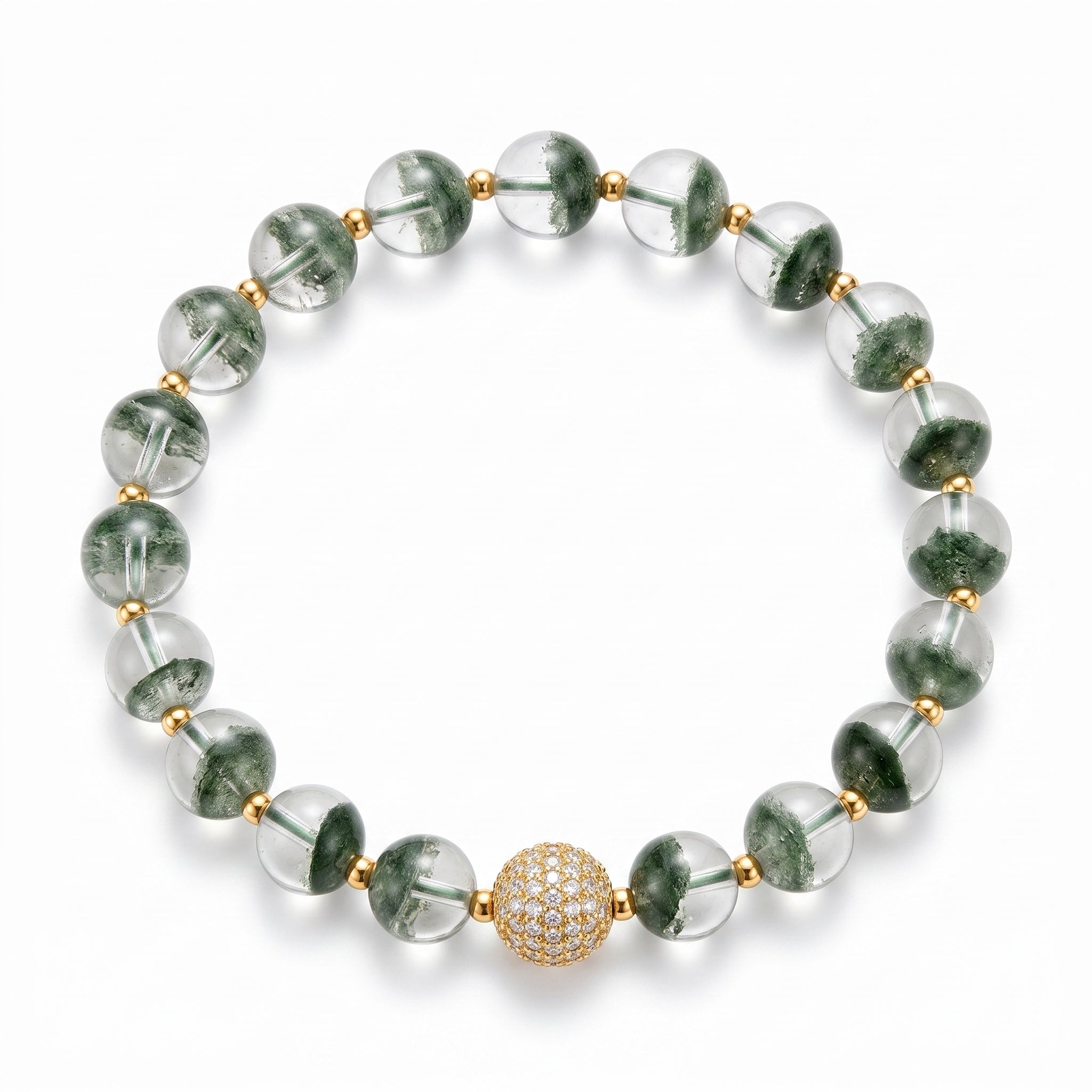 Captivating Green Phantom Quartz Wealth Bracelet