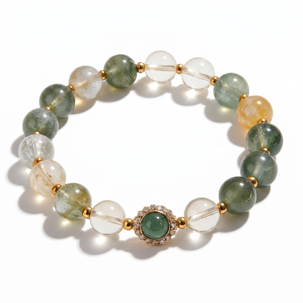 Earthy Elegance Mixed Quartz Bracelet
