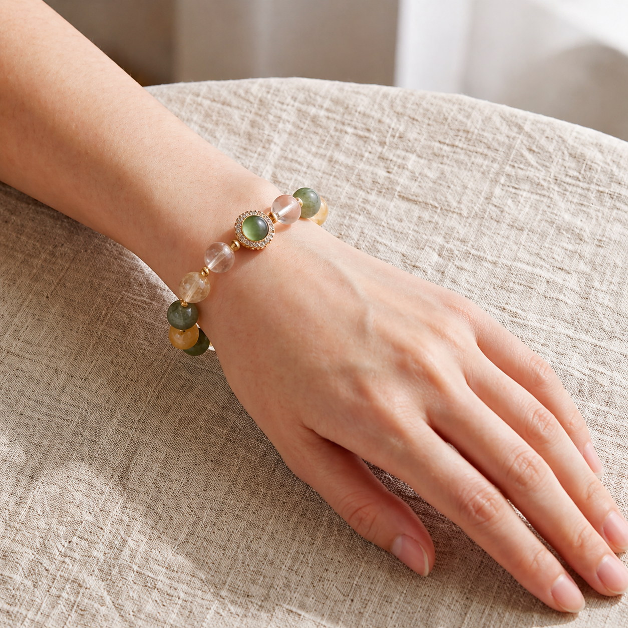 Earthy Elegance Mixed Quartz Bracelet