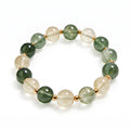 Nature's Balance Alternating Green and Solar Quartz Bracelet