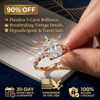 The Anniversary Upgrade: 5-Carat Flawless Radiant Cut Moissanite Ring (Hidden Halo, VVS1)-Last Day Sale🔥-90% OFF